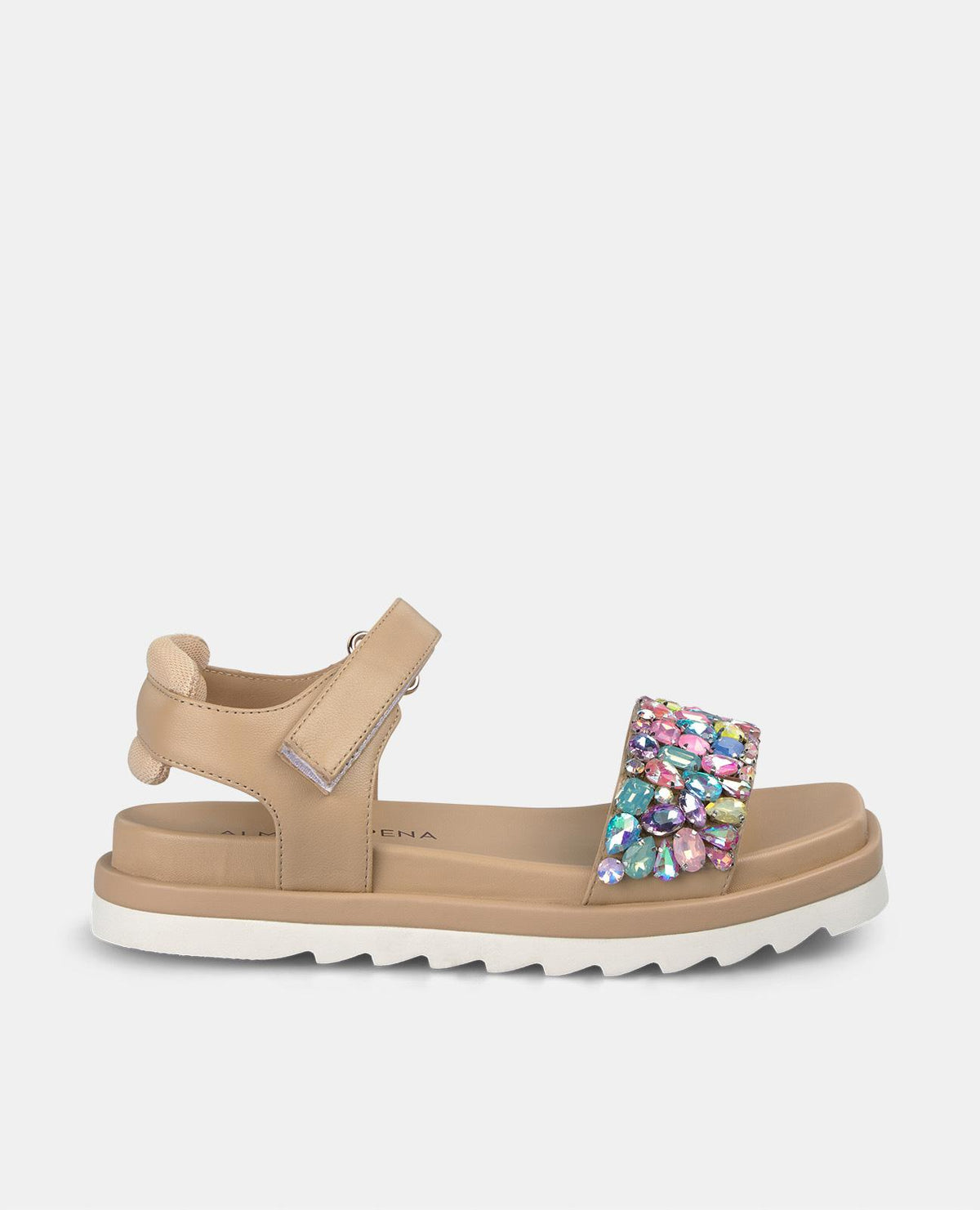SANDAL TRACK STRAP WITH RHINESTONES