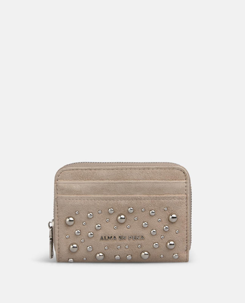 SUEDE WALLET WITH BEADS