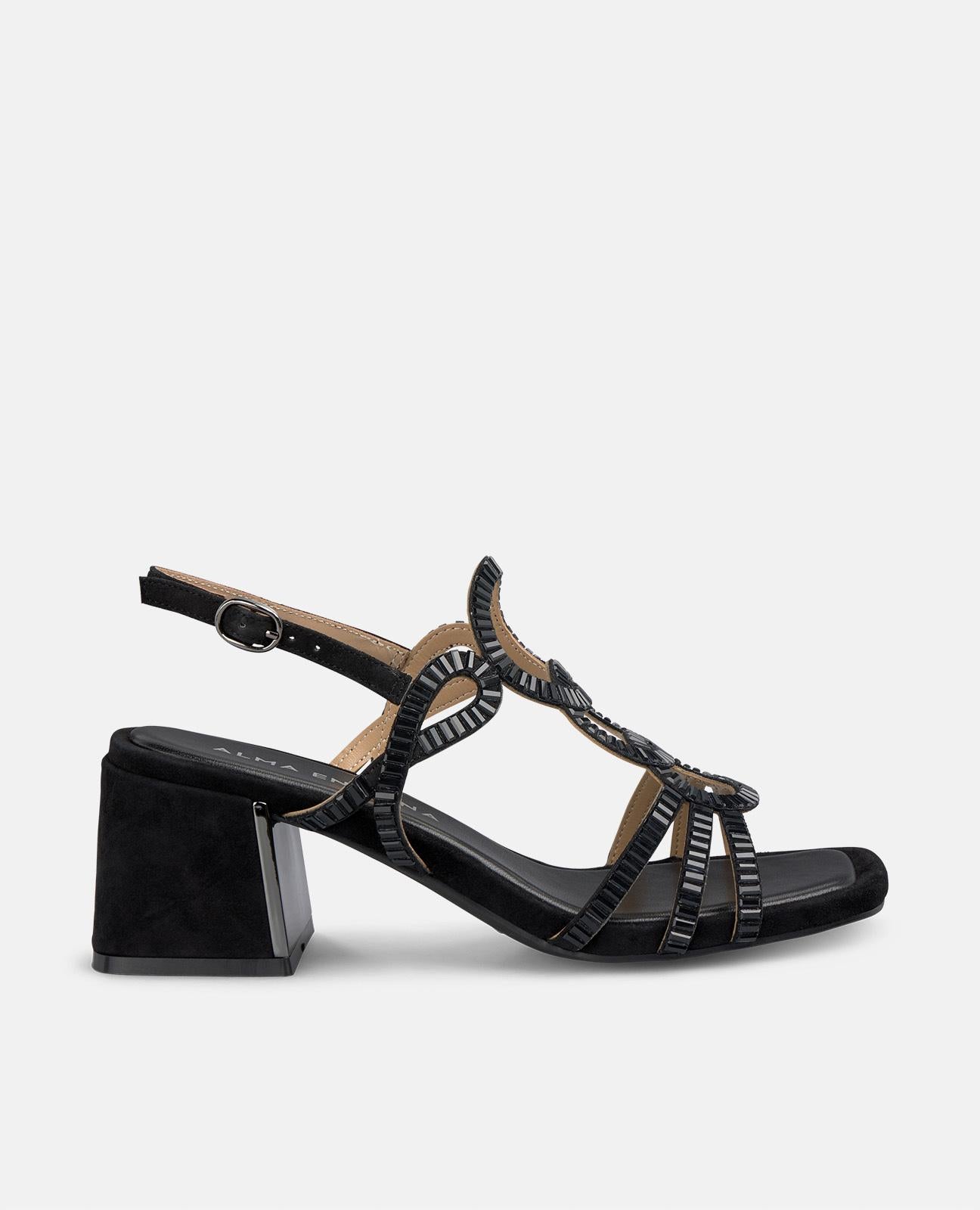 SANDÁLIA DE SALTO ALTO COM EFEITO ESPELHO