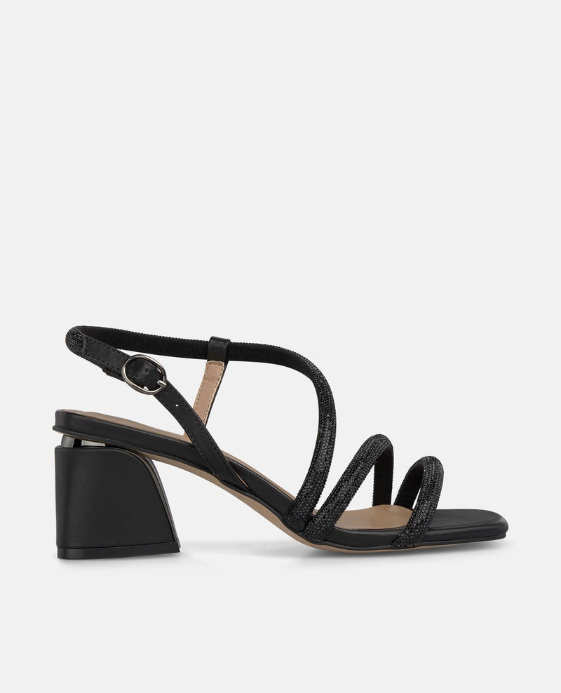 SANDALIA MEDIA TIRA PEDRERÍA