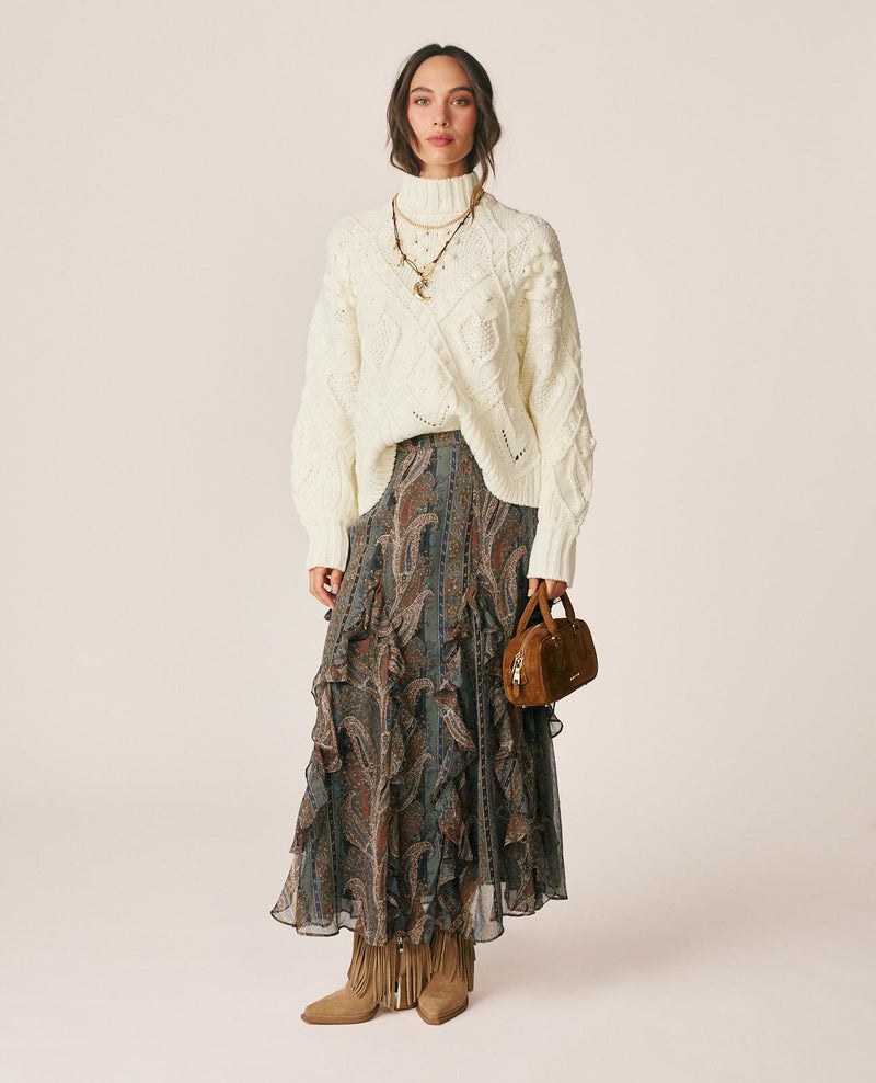 FALDA LARGA PAISLEY