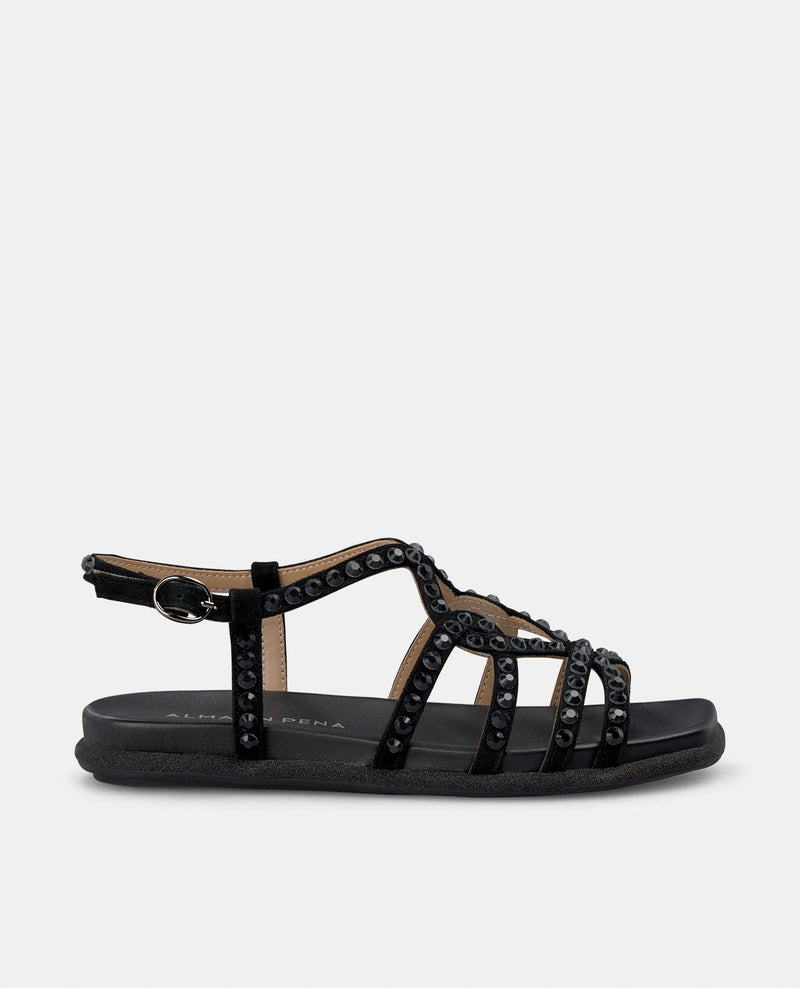 FLAT SANDAL WITH SHINY STRAP