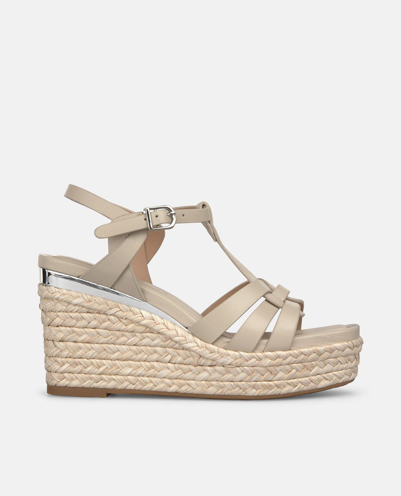 SANDALIA CUÑA ESPARTO MULTIPLE TIRAS