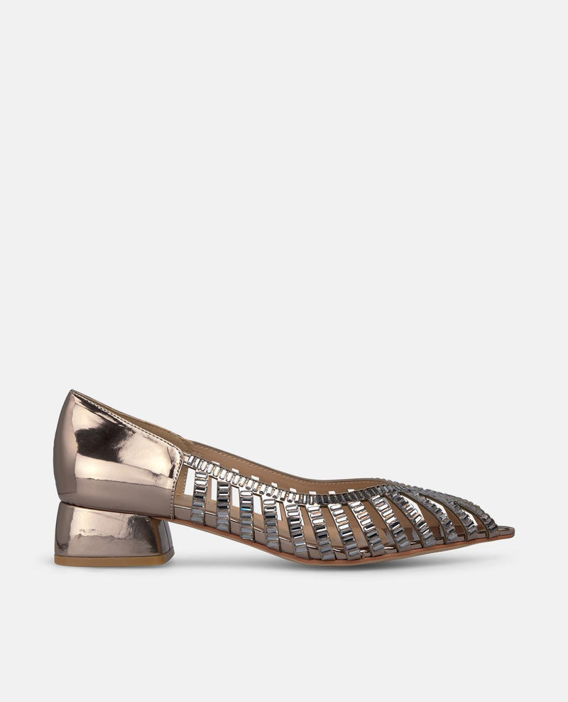 ZAPATO PLANO EFECTO ESPEJO