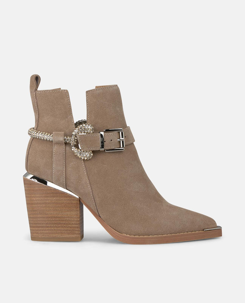 ANKLE BOOT WITH RHINESTONE STIRRUP