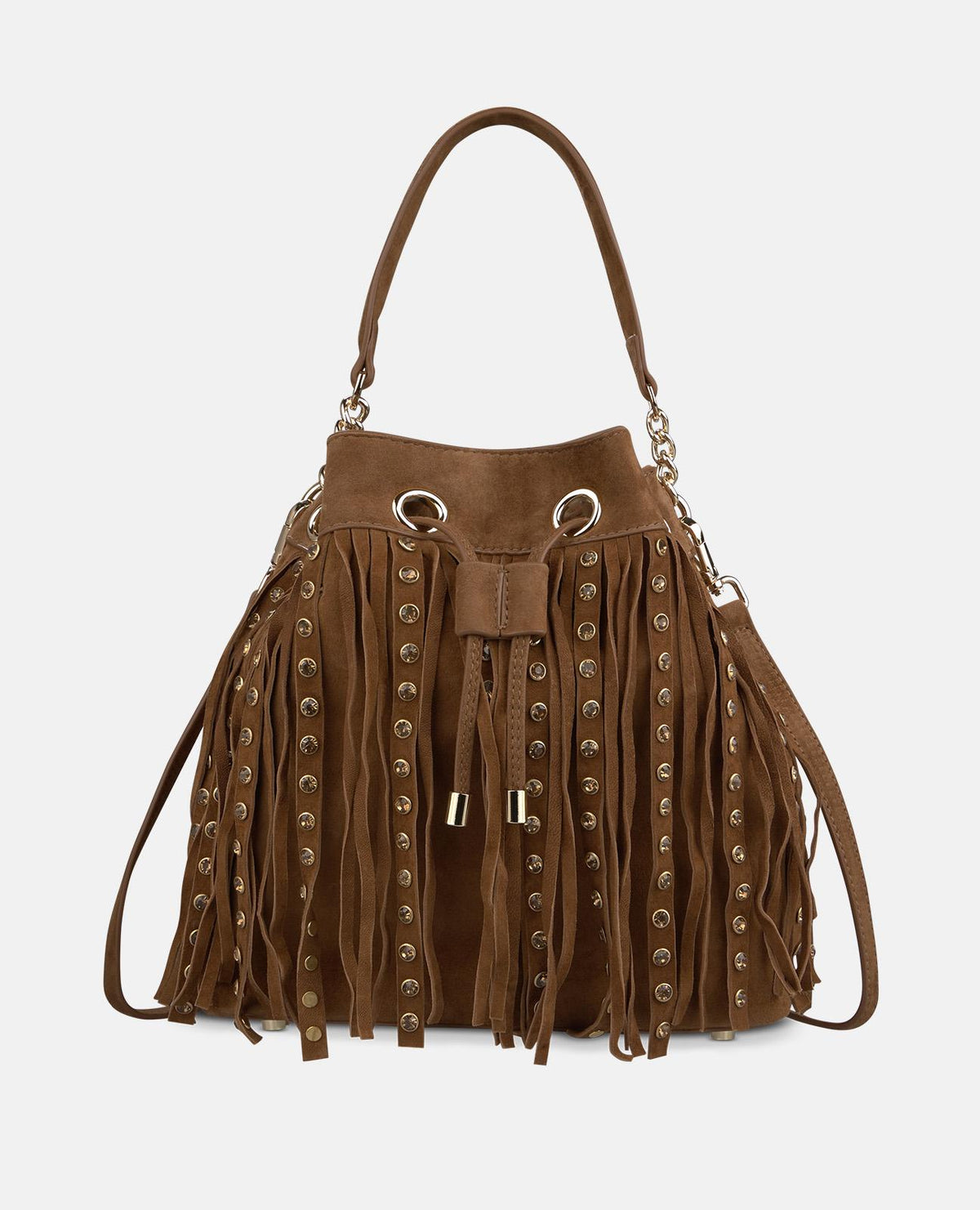 BOLSO BOMBONERA ANTE CON DETALLES METÁLICOS