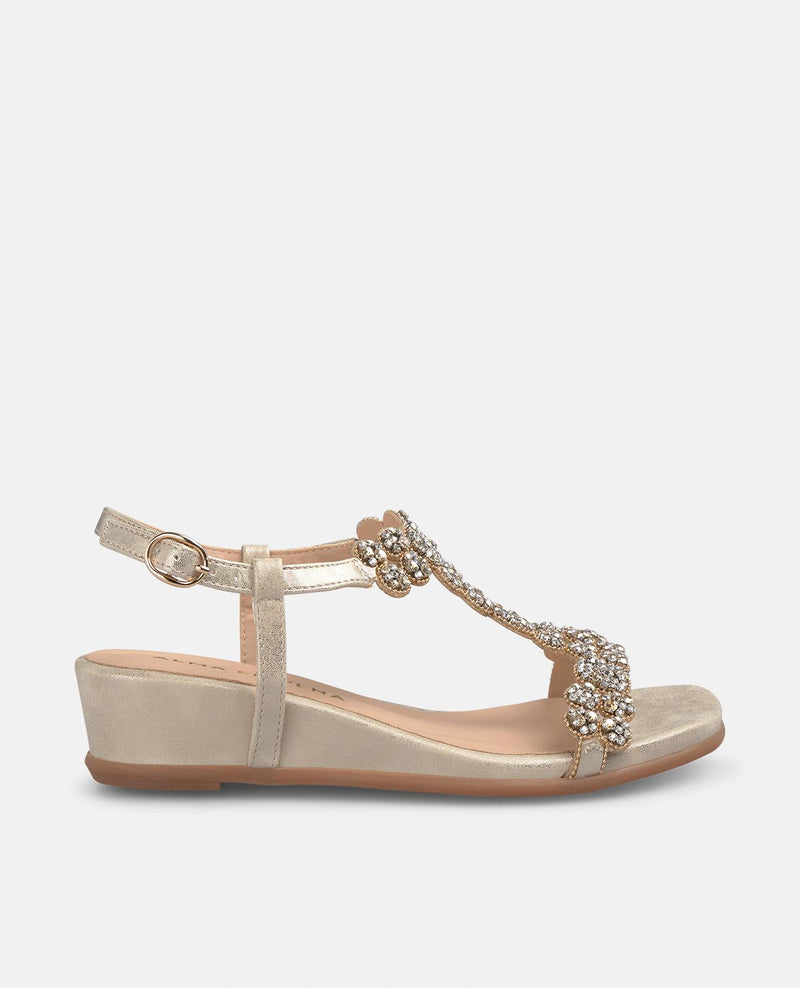 SANDALIA DETALLES JOYA CUÑA