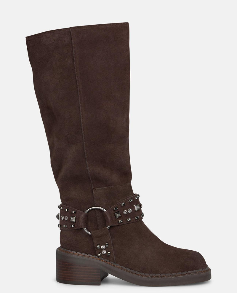 BOTTE DE MOTARD CLOUTÉE