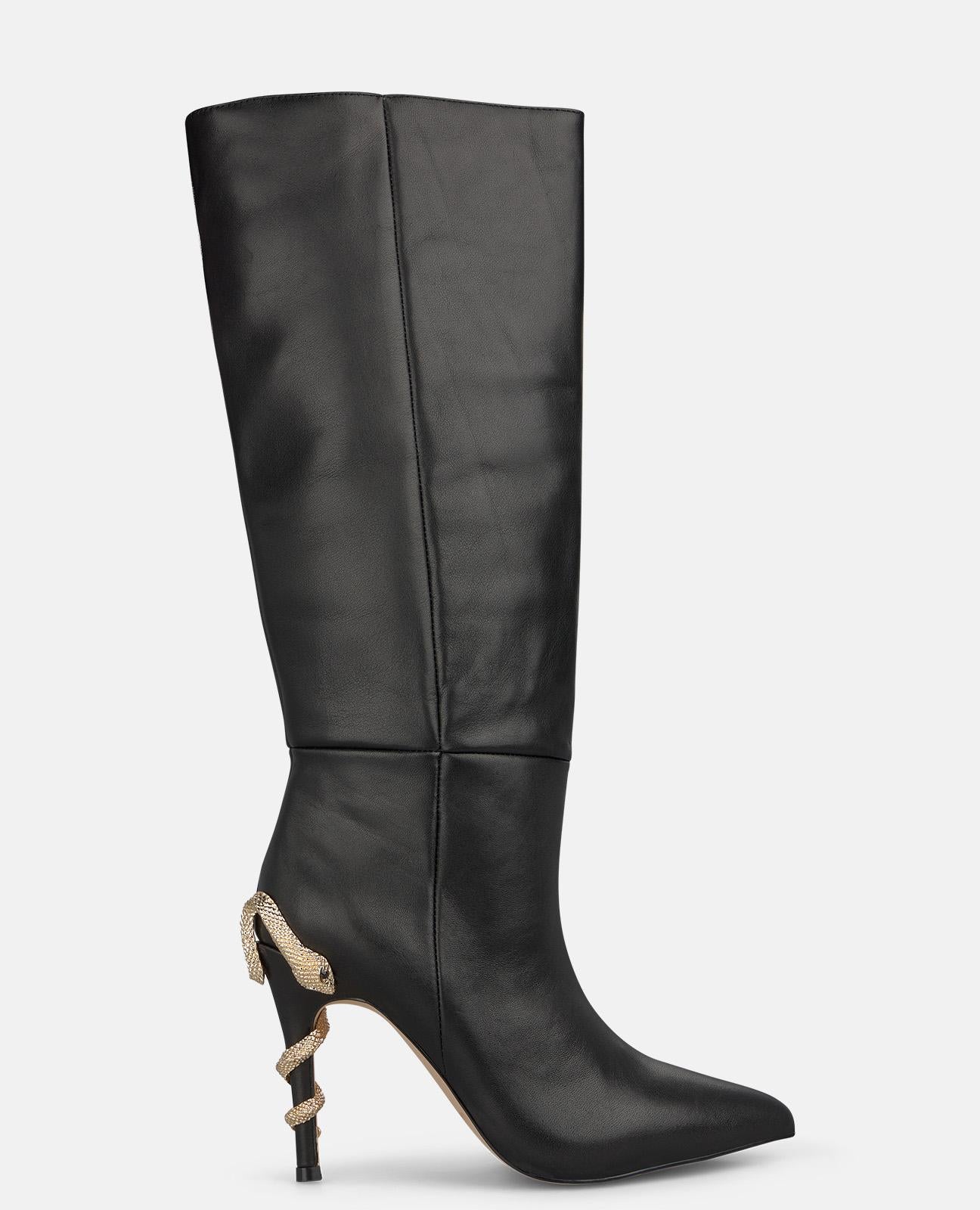 BOTA DE NAPA TACÓN CON SERPIENTE