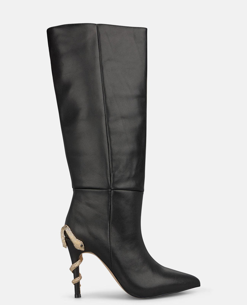 BOTA DE NAPA TACÓN CON SERPIENTE