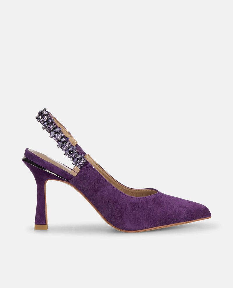 ZAPATO TACÓN TIRA CON PEDRERÍA