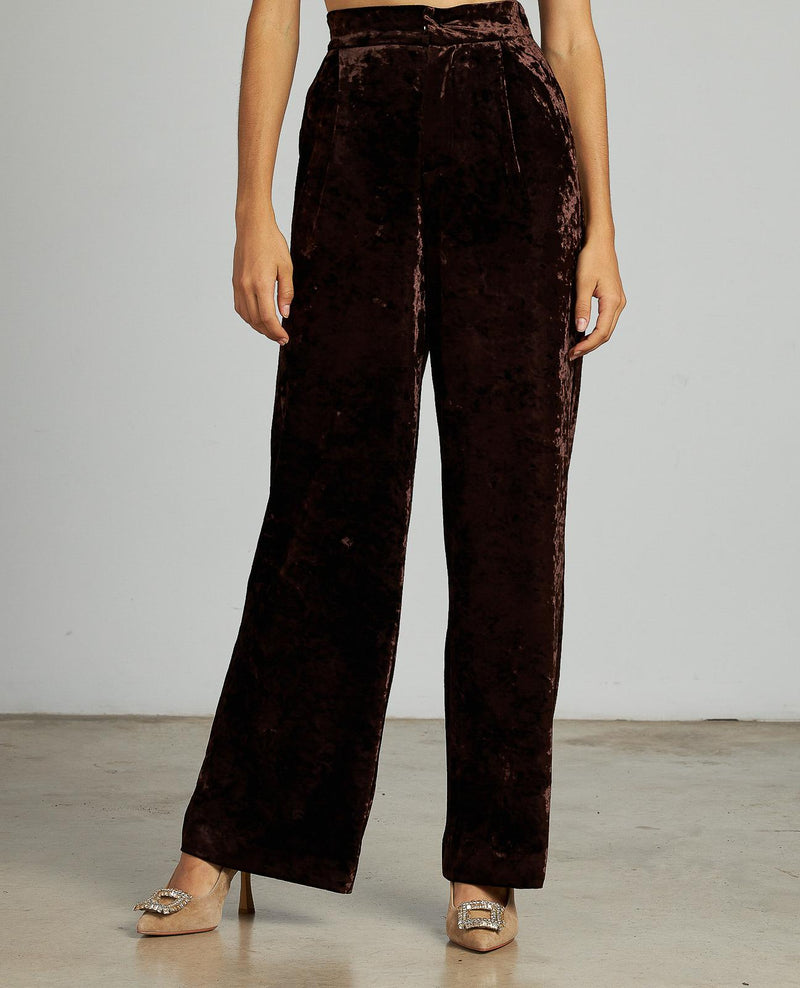 PANTALÓN TIRO ALTO TERCIOPELO