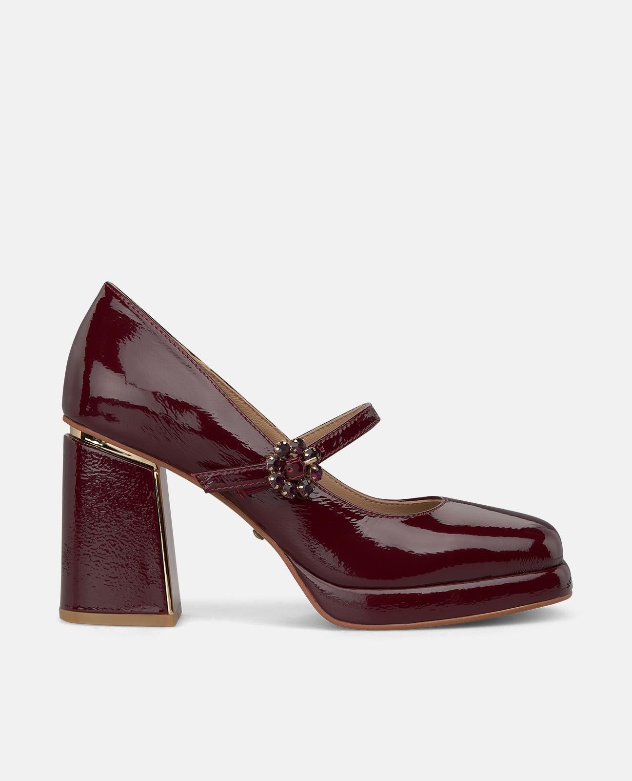 ZAPATO TACÓN CHAROL CON PLATAFORMA