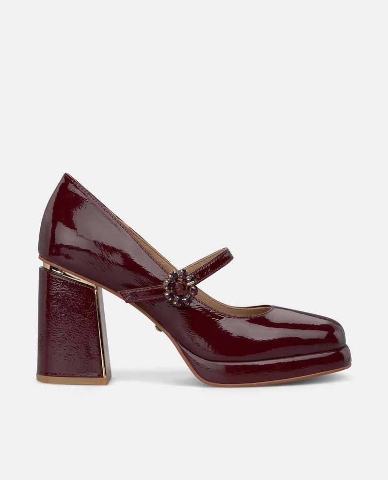 ZAPATO TACÓN CHAROL CON PLATAFORMA
