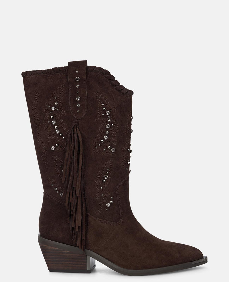 BOTTE DEMI PLATE À FRANGES