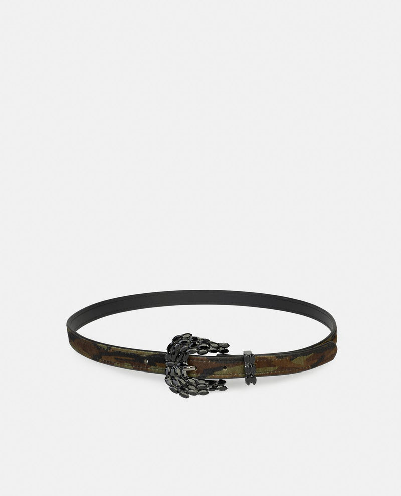 PRINTED BELT WITH JEWEL BUCKLE