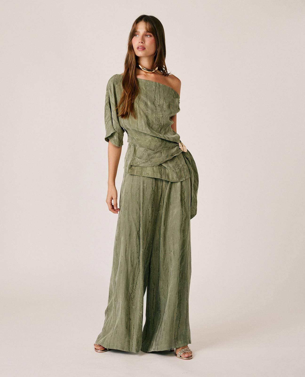 PANTALÓN FLUIDO JACQUARD
