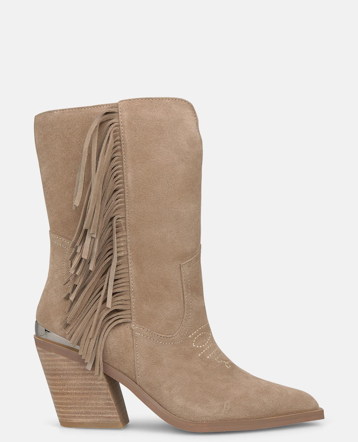 LEATHER COWBOY BOOTS WITH FRINGE