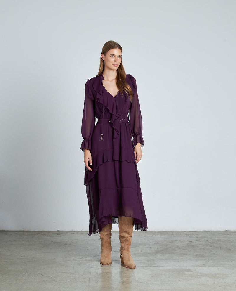 VESTIDO VOLANTES CINTURÓN