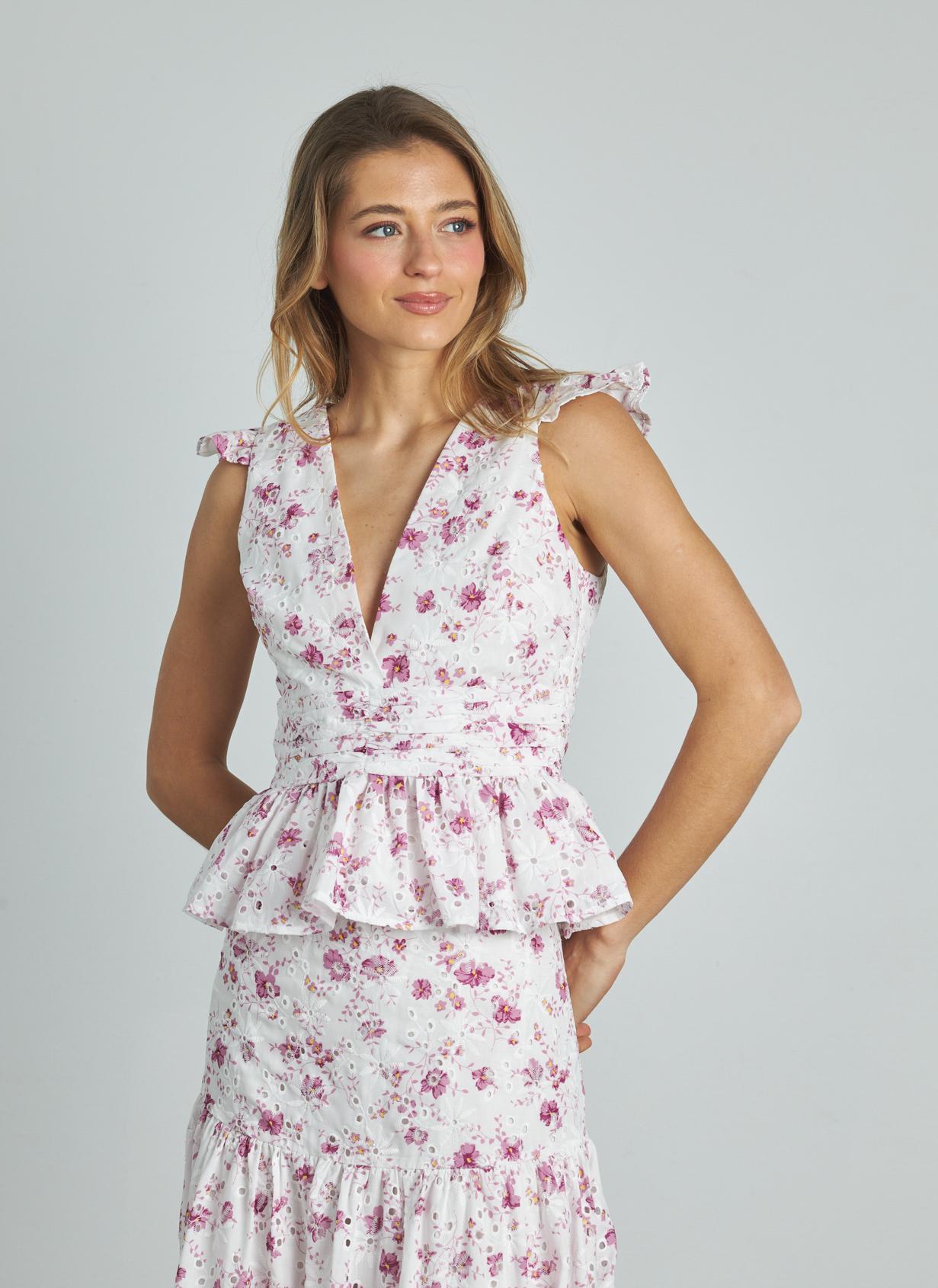 BLUSA VOLANTES CALADO