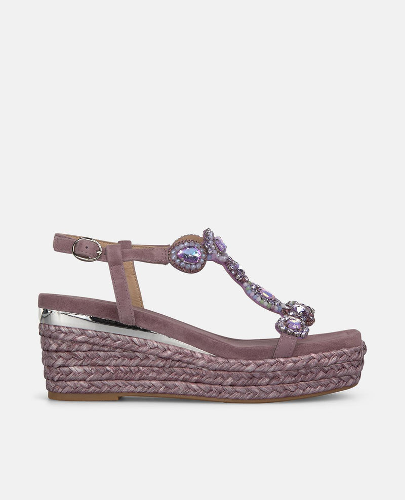 SANDALIA CON PEDRERIA CIRCULAR