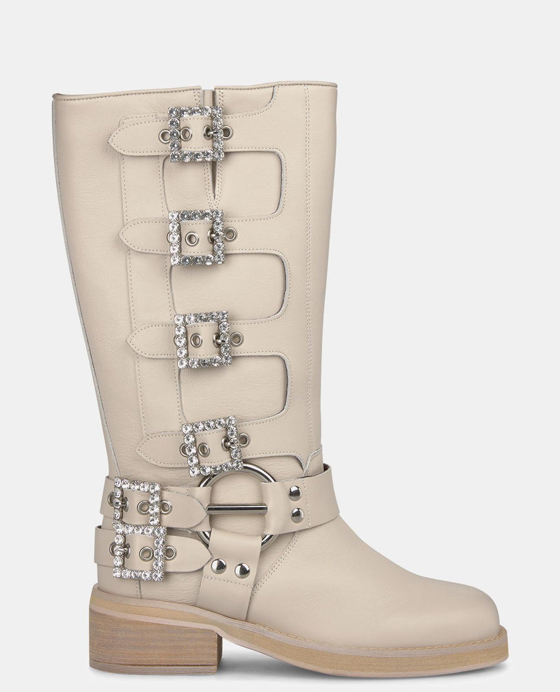 BIKERSTIEFEL MIT STRASSSTEINEN