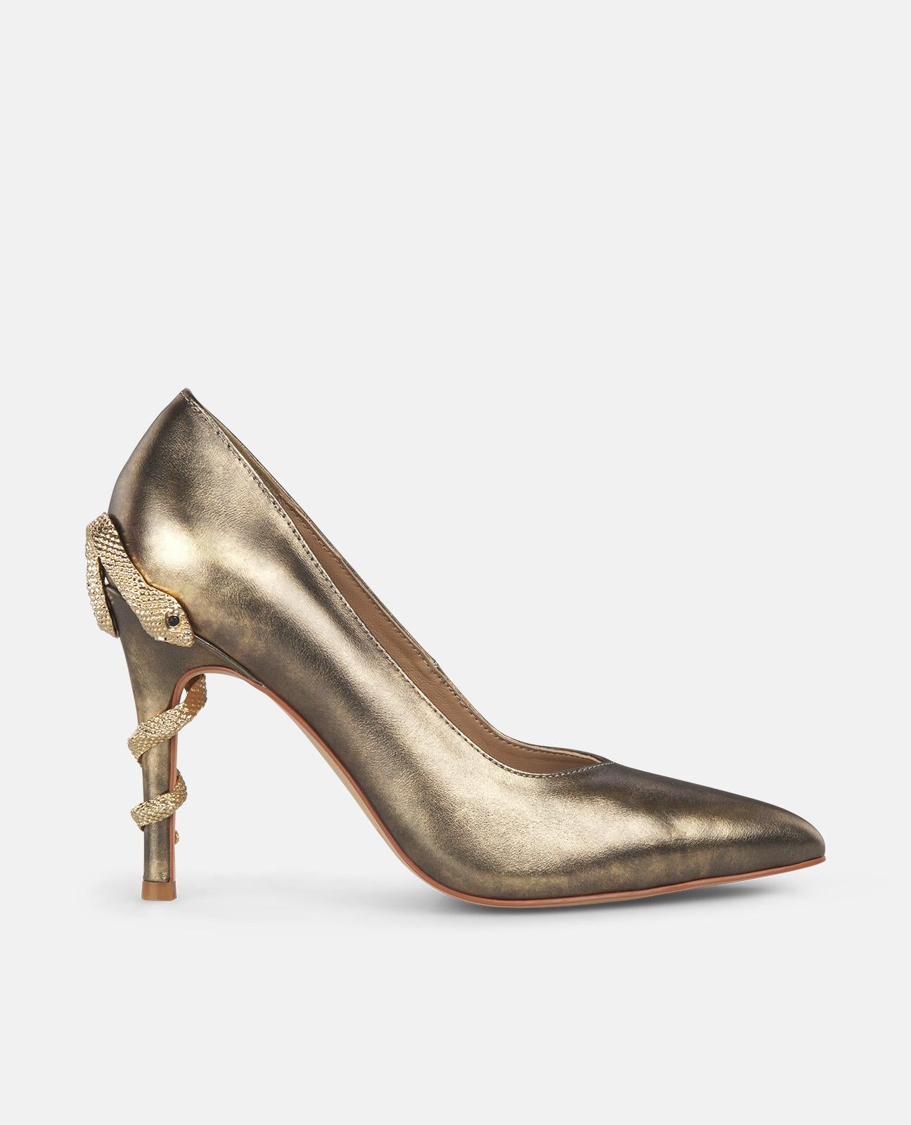 SHOE WITH SNAKE HEEL