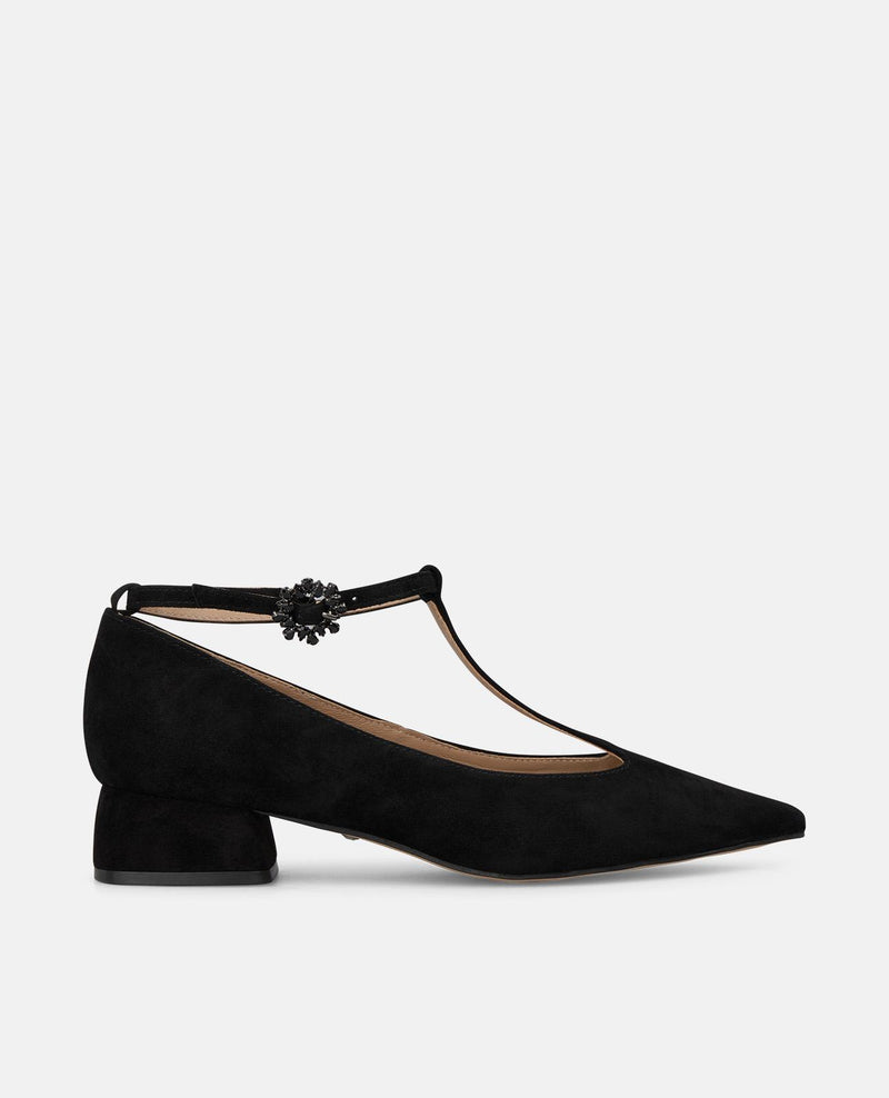 ZAPATO TACÓN PIEL CON HEBILLA