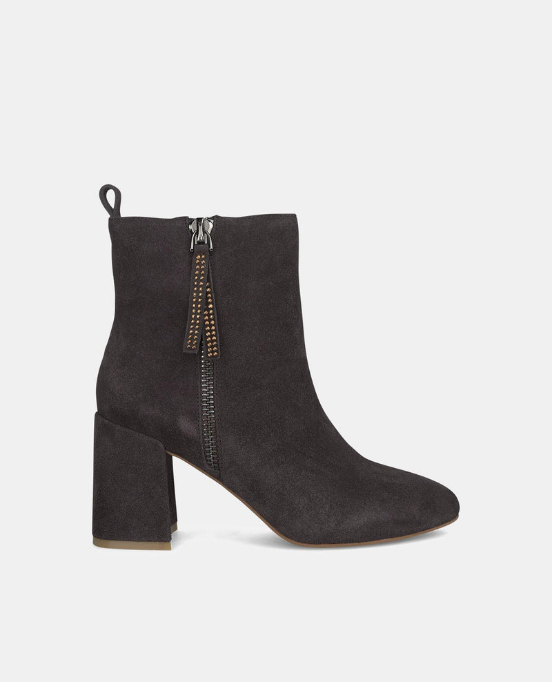 BOTTINES TALON BLOC FERMETURE ÉCLAIR