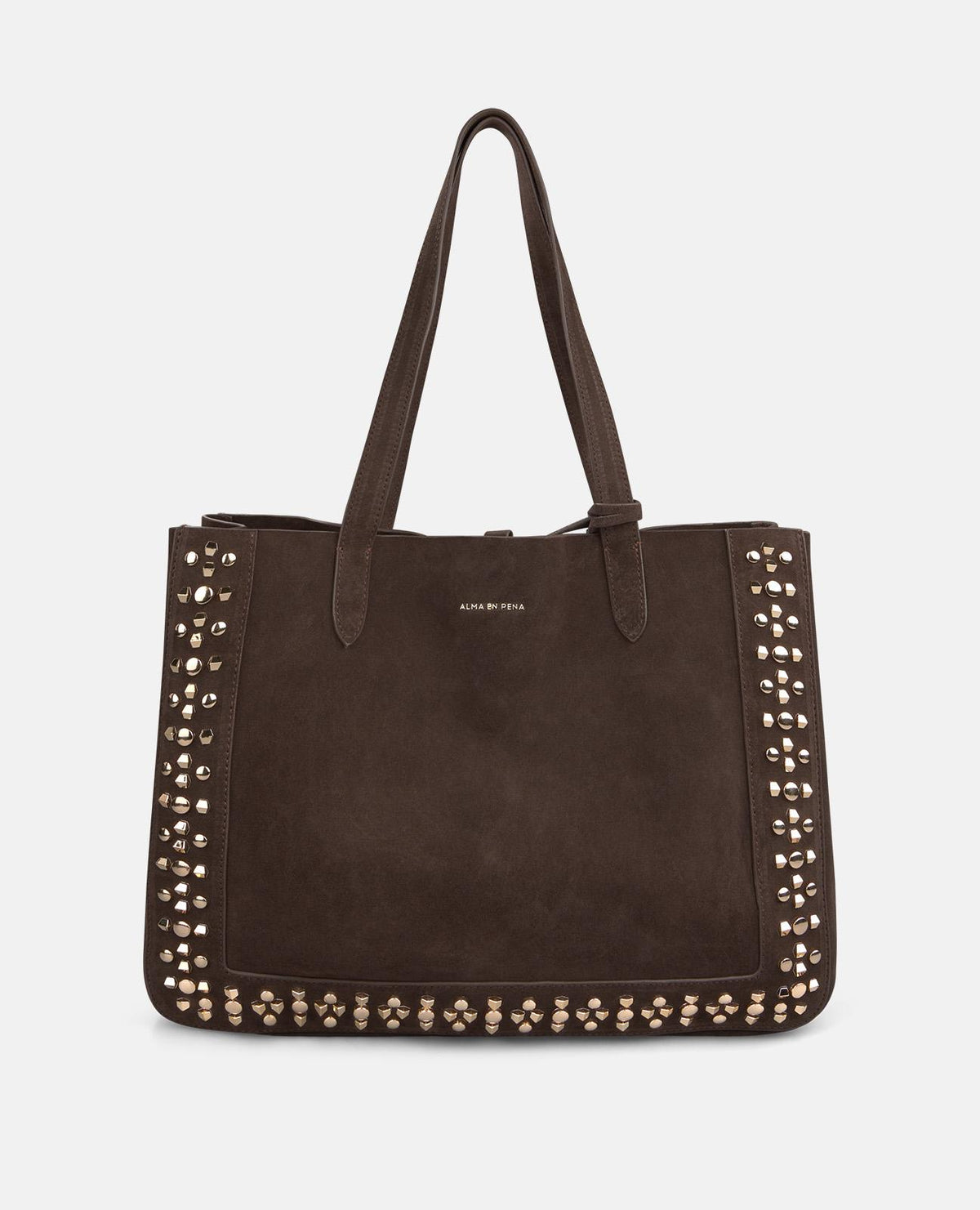BORSA SHOPPER IN PELLE CON TACHES