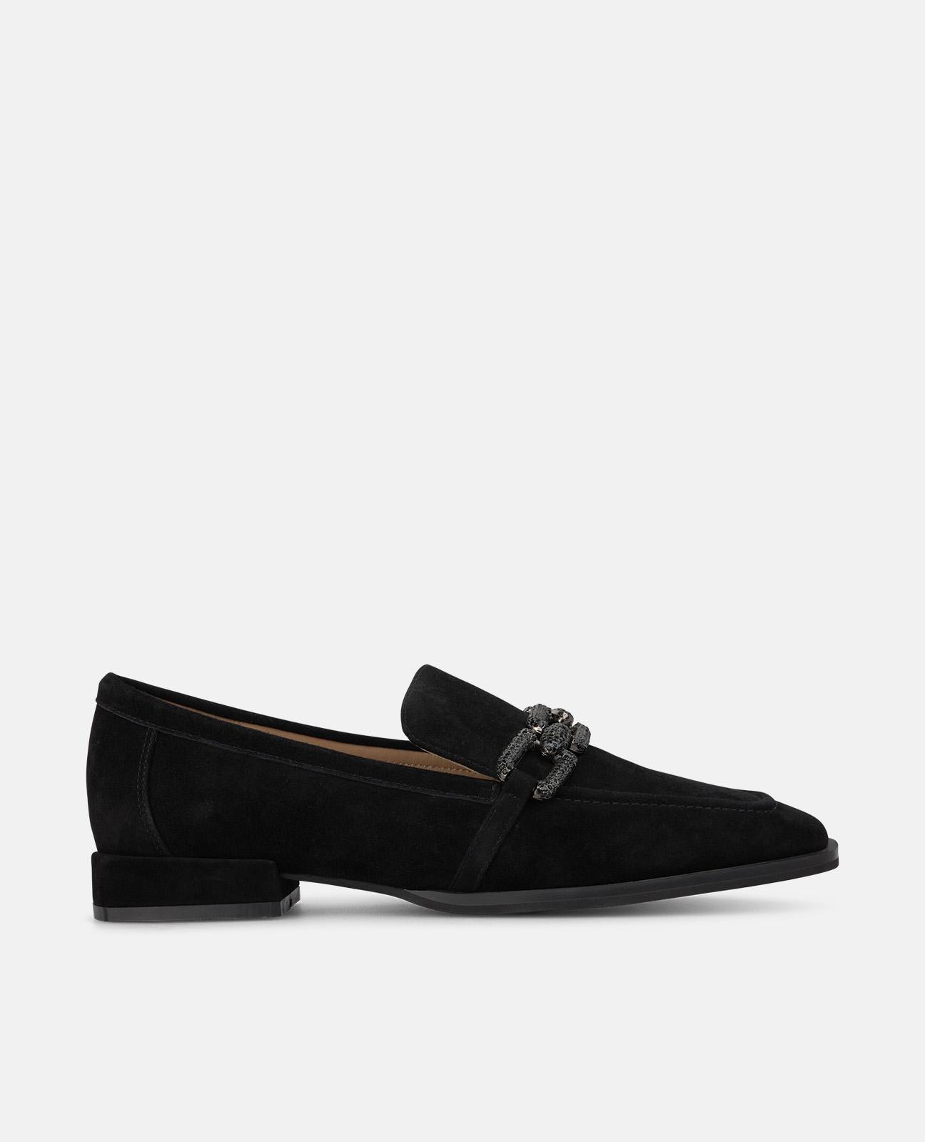 RHINESTONE BUCKLE LOAFER