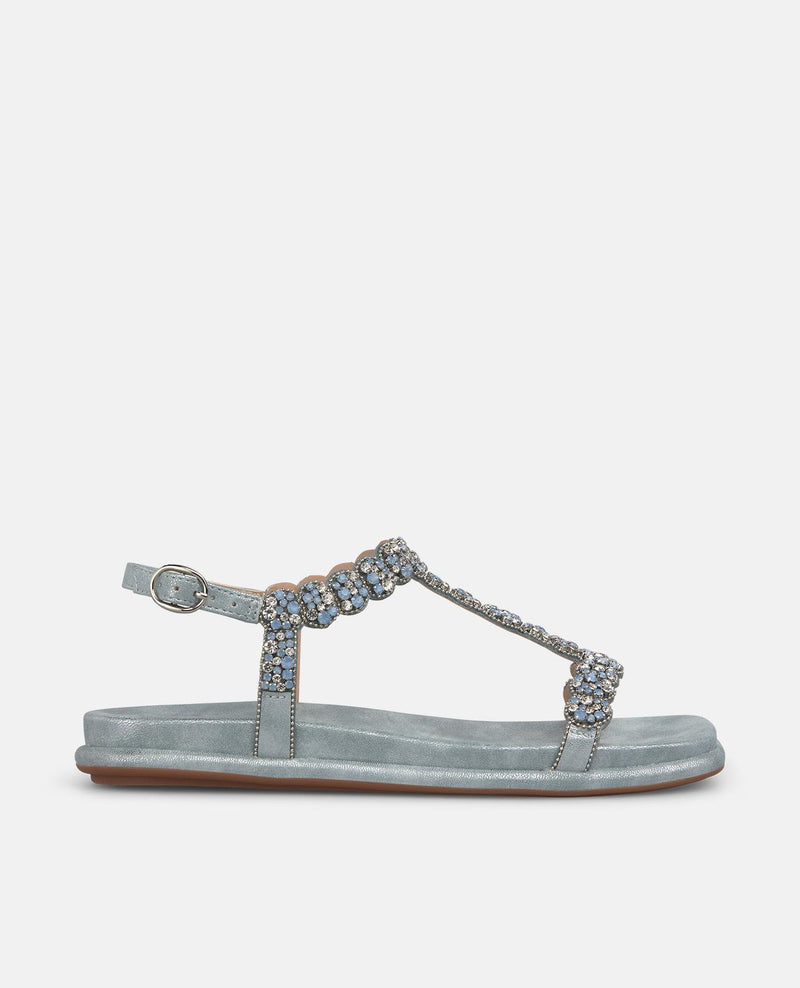 T-STRAP SANDAL WITH RHINESTONES