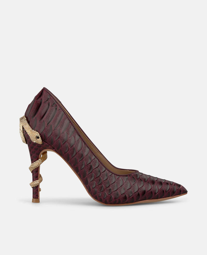 ZAPATO PIEL TACÓN CON SERPIENTE
