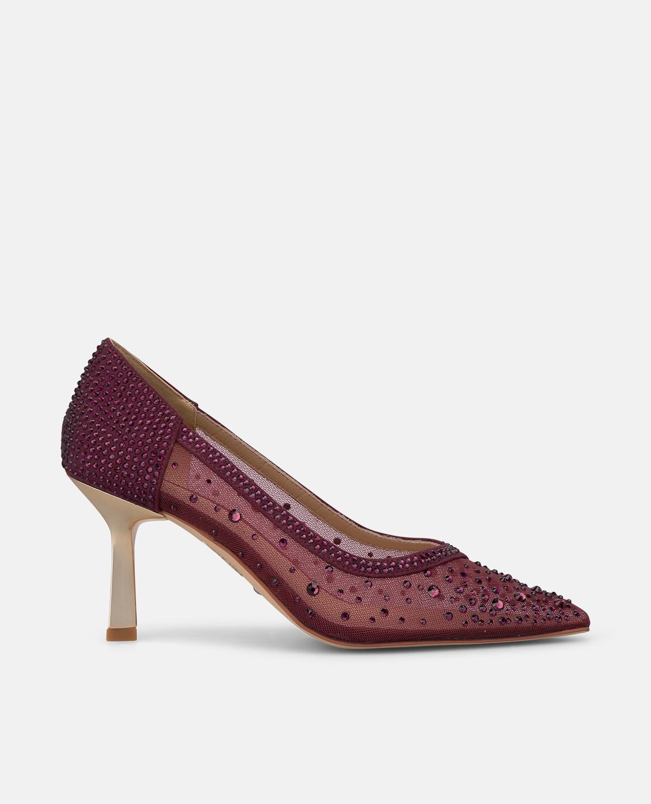 ZAPATO SALÓN MALLA DETALLES PEDRERÍA