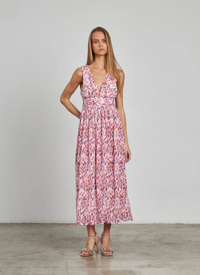 VESTIDO MIDI FRUNCES