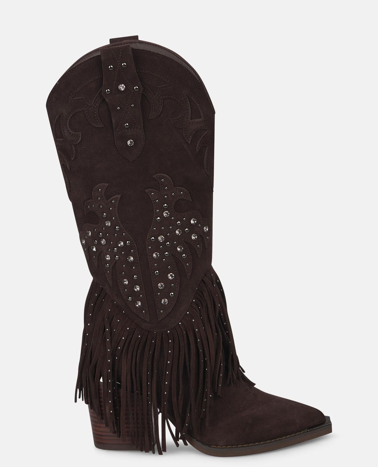 BOTA TACÓN FLECOS TACHAS