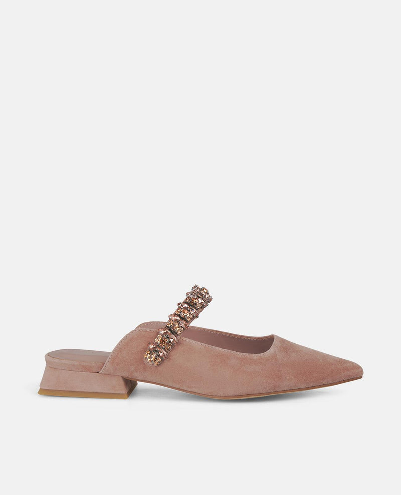 HEELED SHOE WITH RHINESTONES STRAP