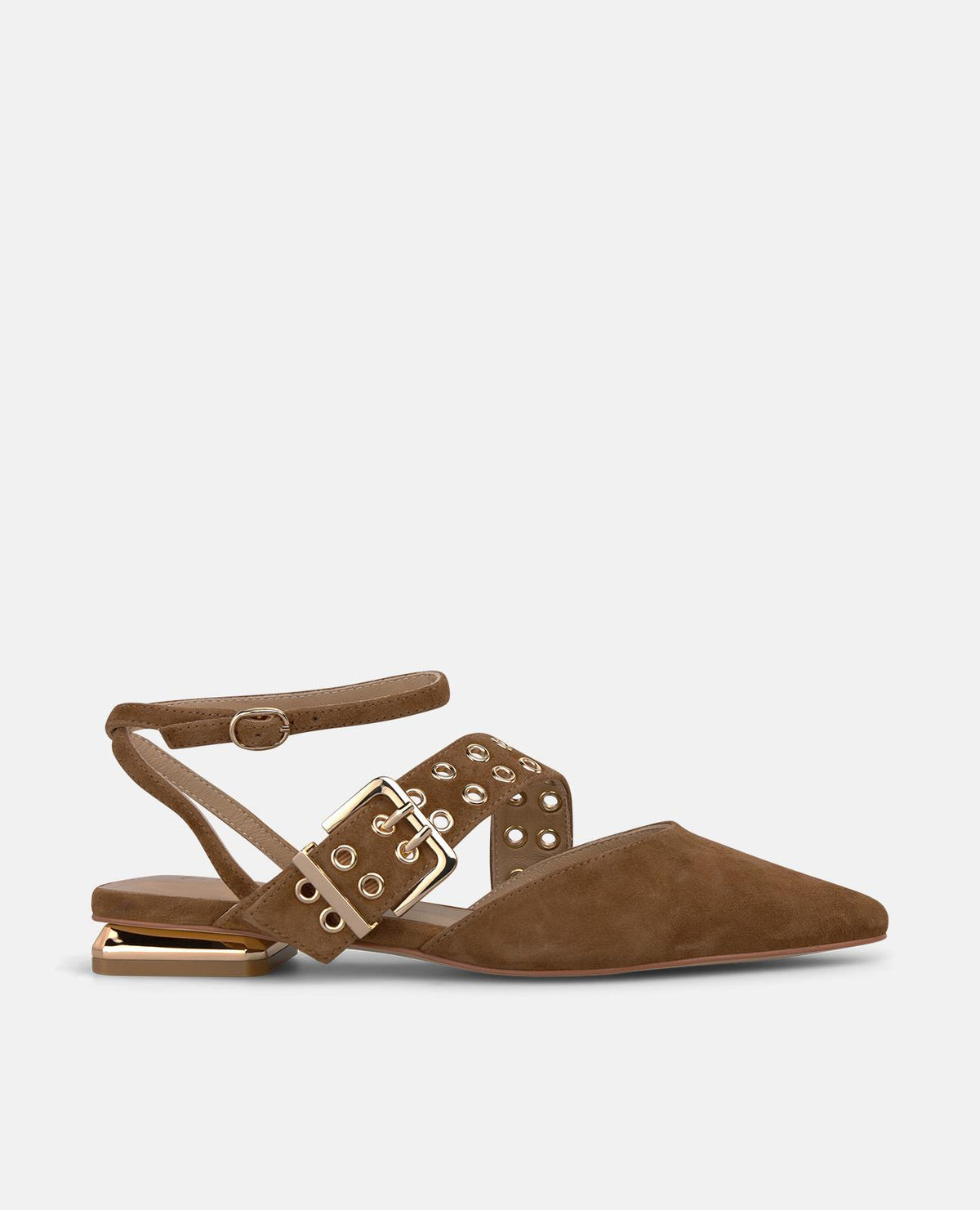 ZAPATO PLANO DE NAPA CON PULSERA