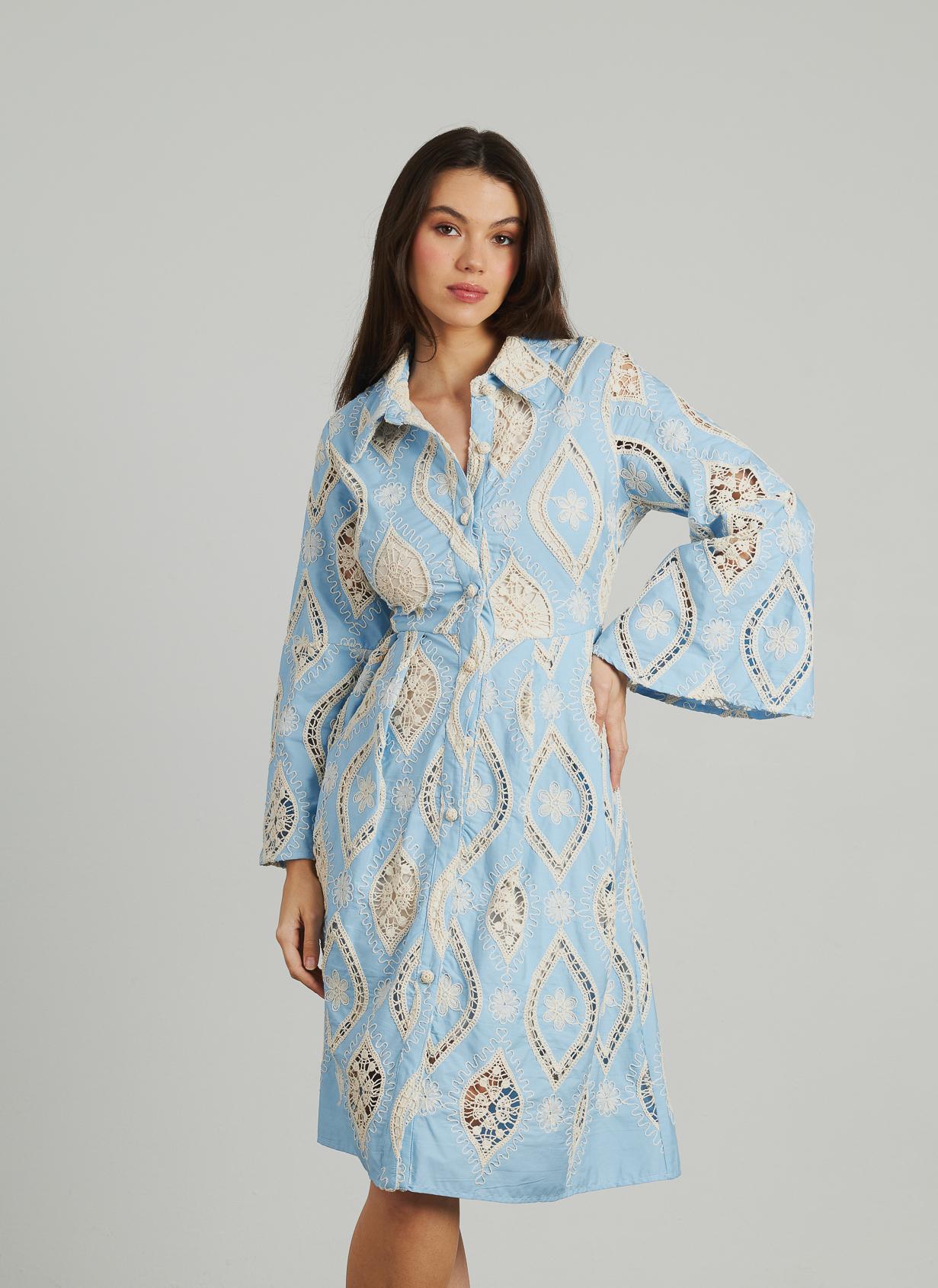 SHORT DRESS WITH EMBROIDERED DETAILS