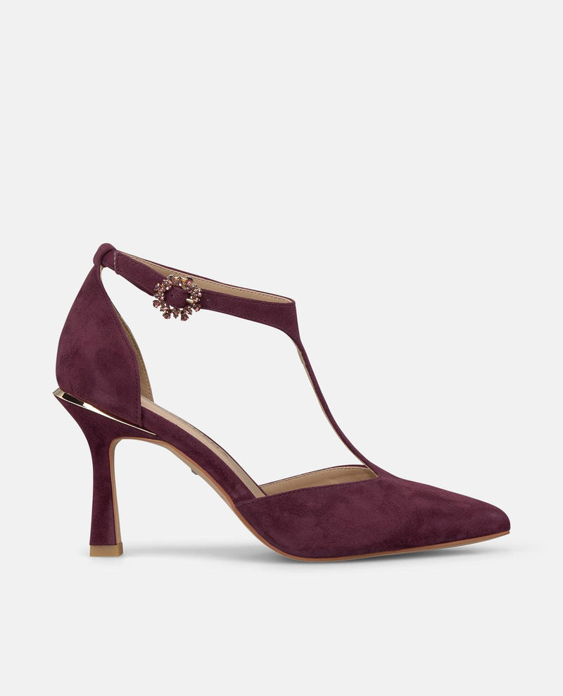 ZAPATO TACÓN PIEL CON HEBILLA