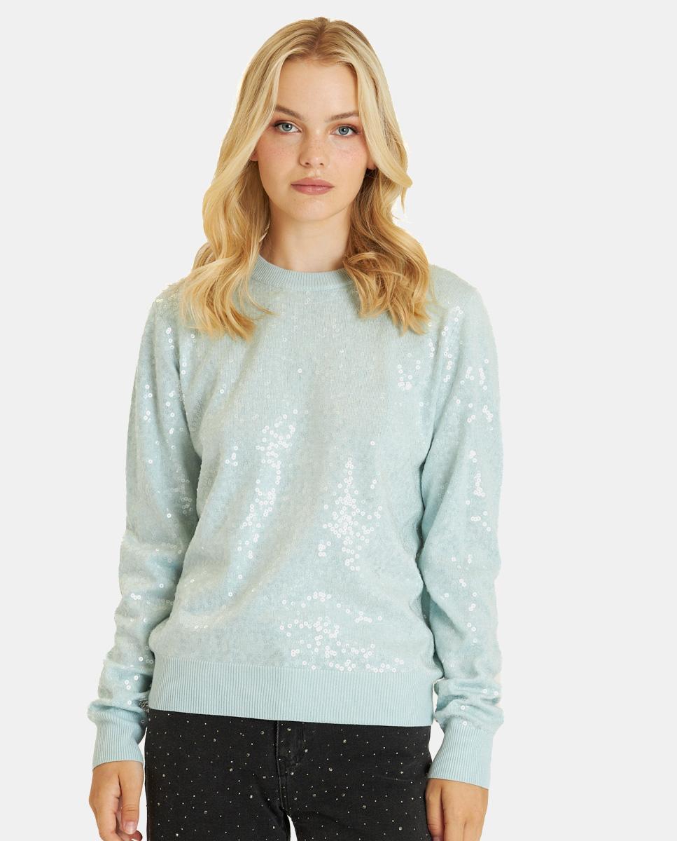 SWEATER COVERED WITH SEQUINS