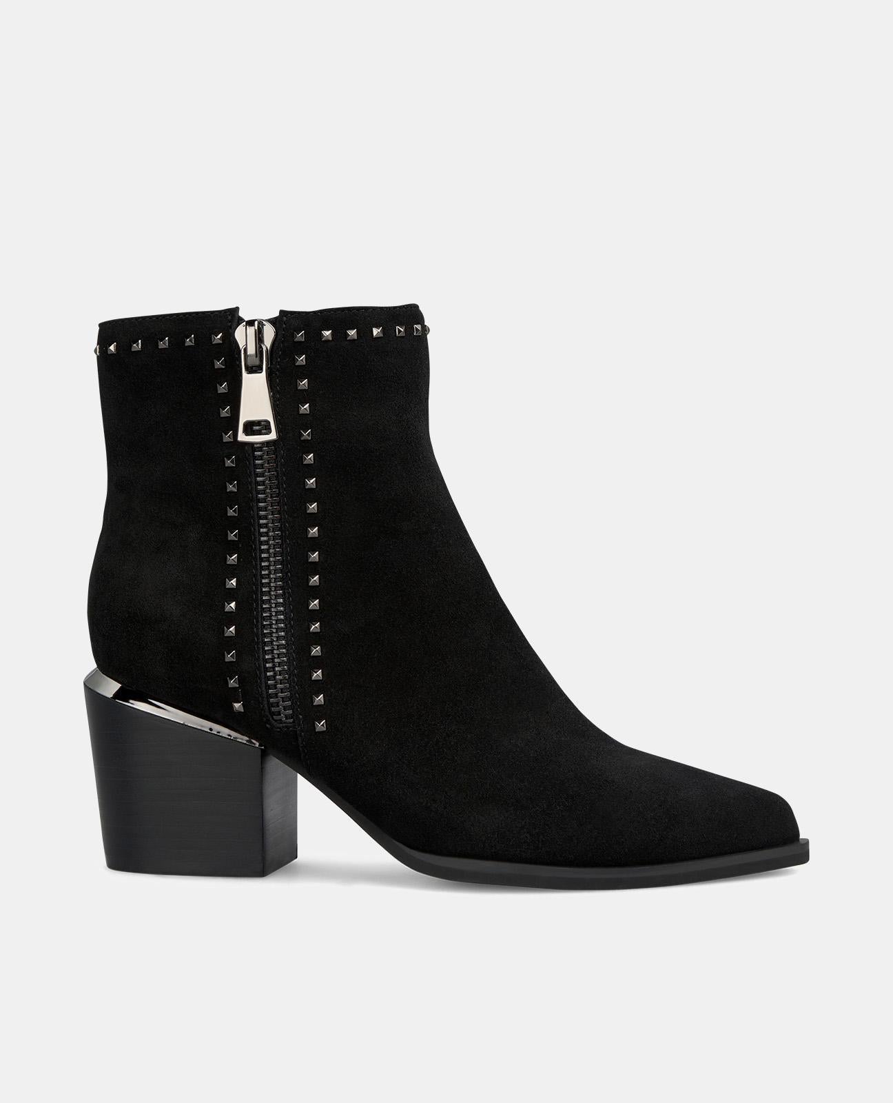 BOTTES DE CHEVILLE À TALON ZIPPÉ