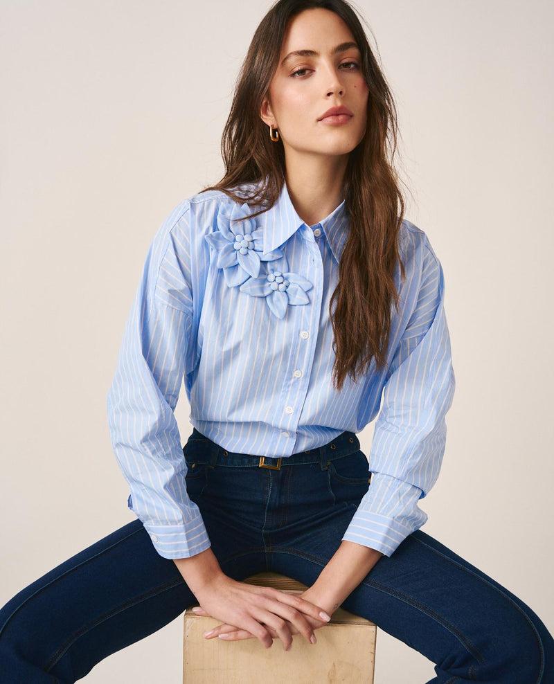 CAMISA RAYADA FLORES