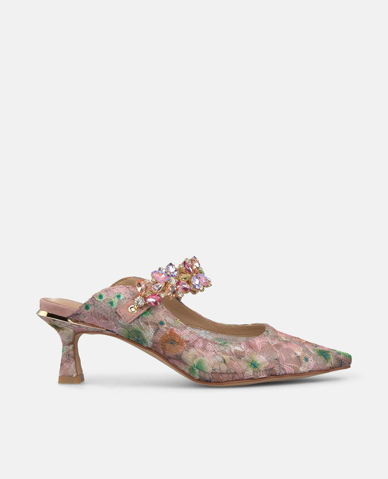 HEELED SALON WITH PEDRIA STRAP