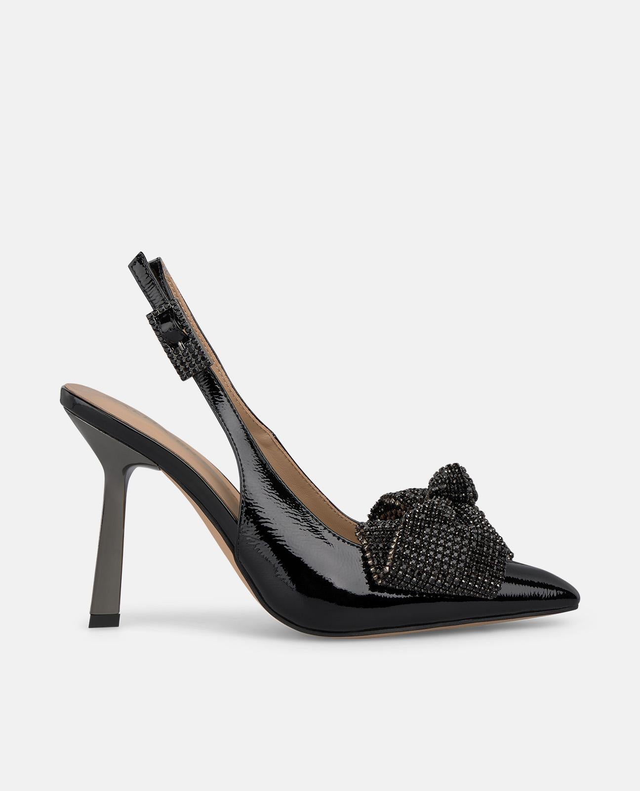 CHAUSSURE À TALON AVEC NŒUD EN STRASS