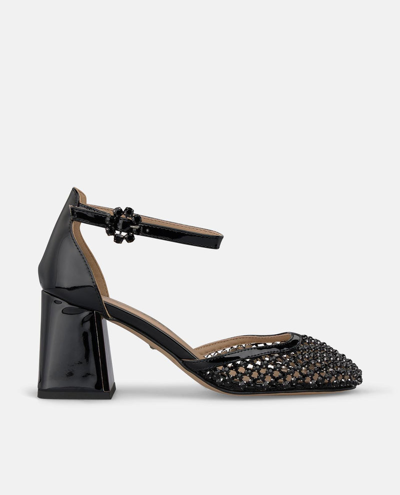 SCARPE DA SERA IN TESSUTO A MAGLIA CON EFFETTO METALLIZZATO