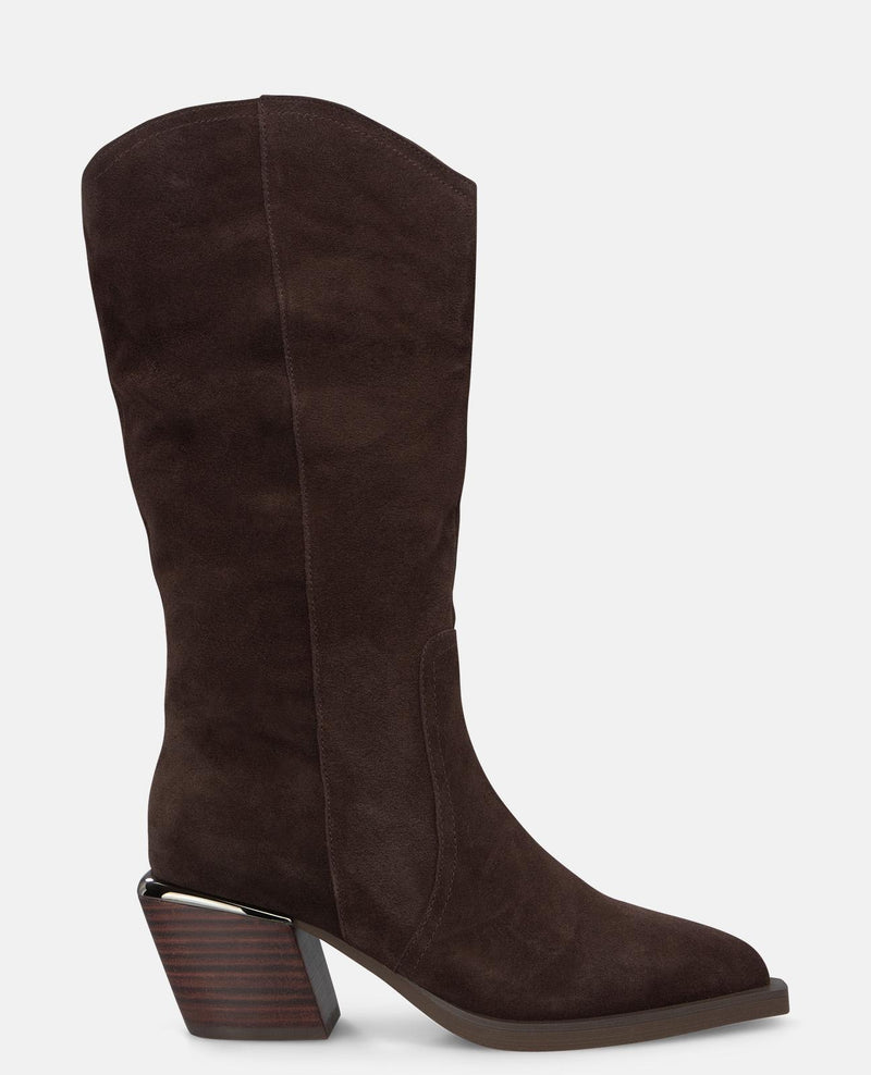 BOTA DE CANO MÉDIO COM SALTO