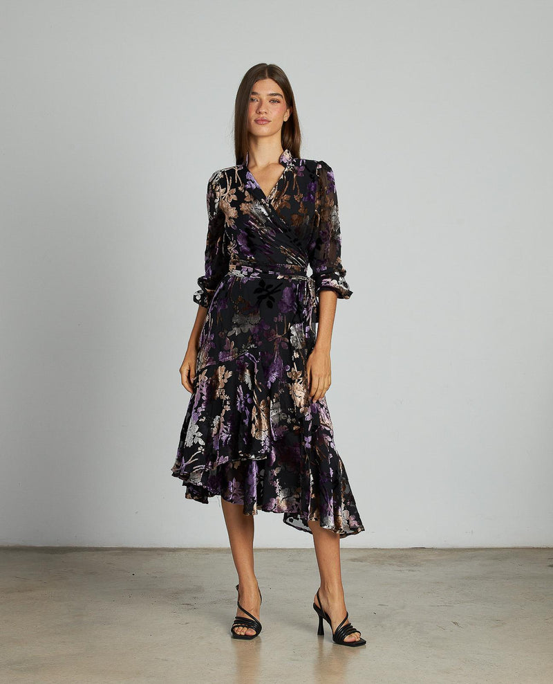 VESTIDO FLORES TERCIOPELO