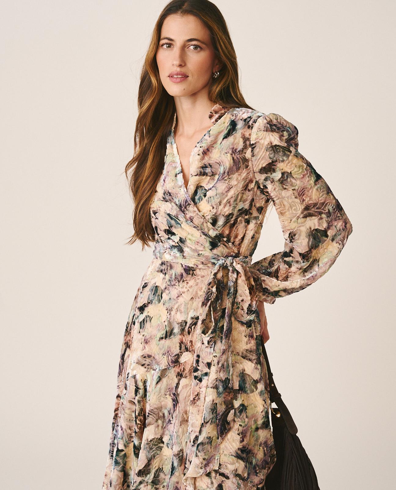 VESTIDO MIDI SEDA ESTAMPADO