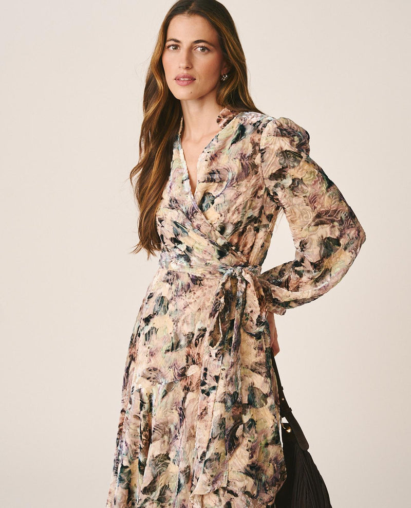 VESTIDO MIDI SEDA ESTAMPADO